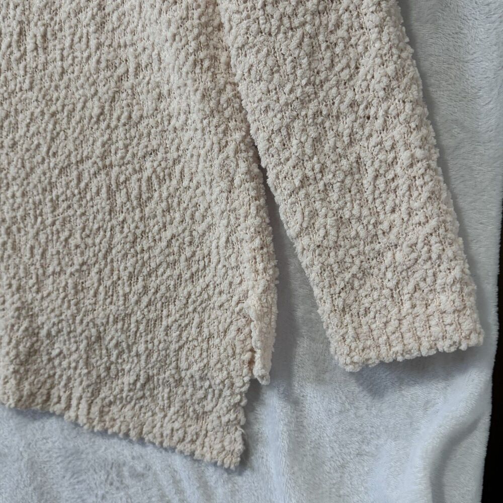 Studio B By Bobeau Pale Pink Textured Popcorn Sweater Women's Large - Picture 9 of 13